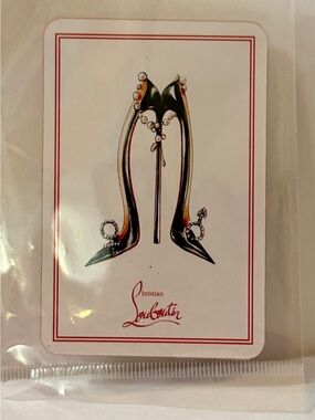 Christian Louboutin Black and Red Stiletto Illustration Playing Card